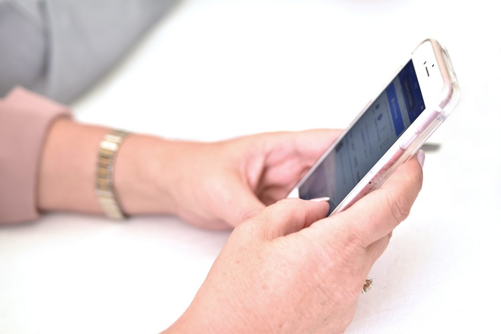 Woman looking at phone