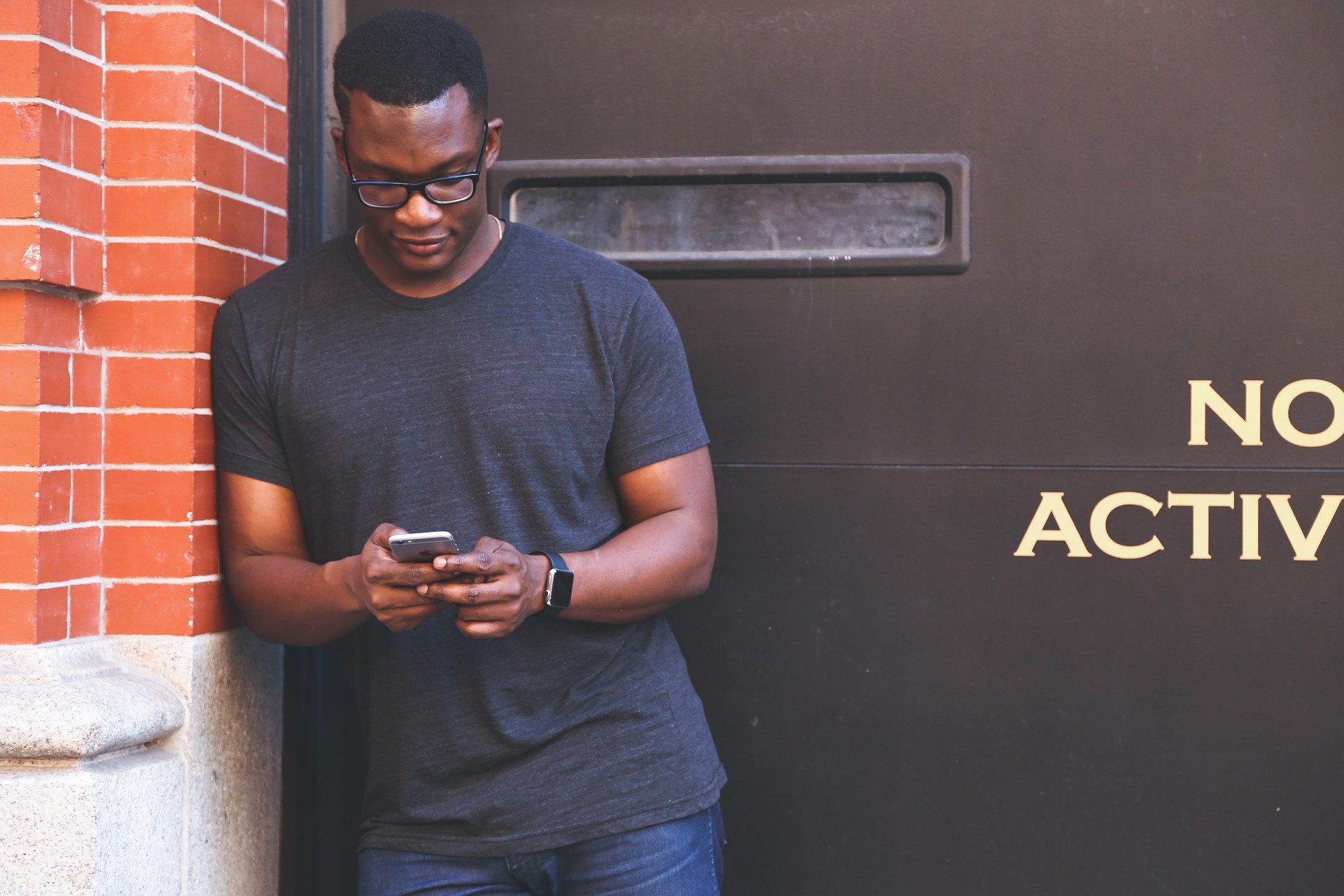 Man checking his phone