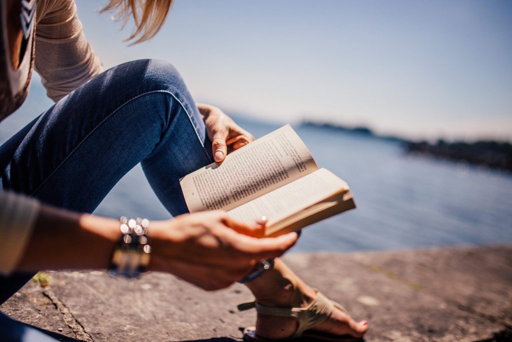 Woman reading a book