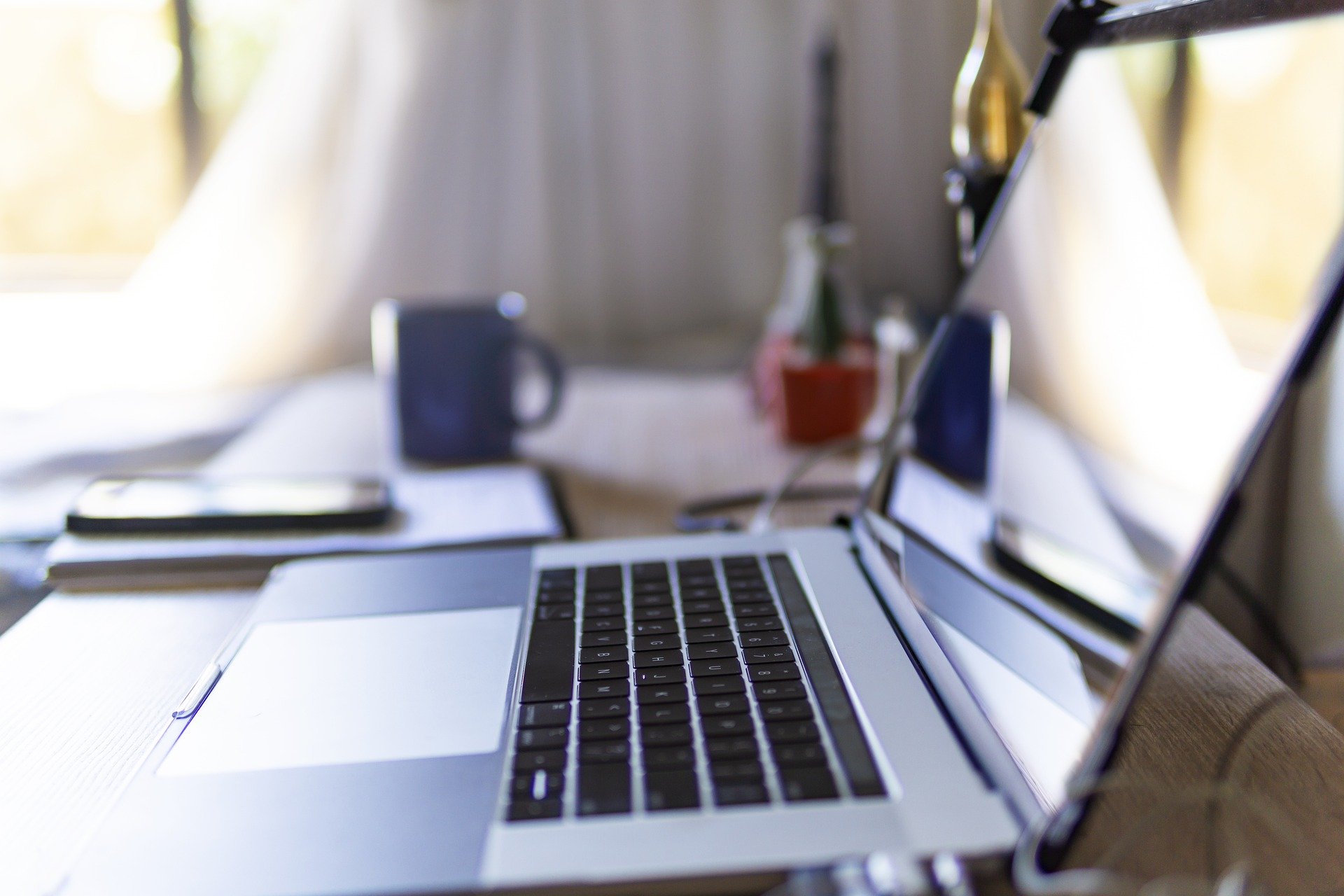 Laptop on a desk