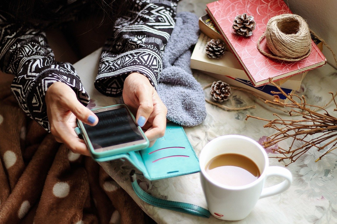 Woman using a phone